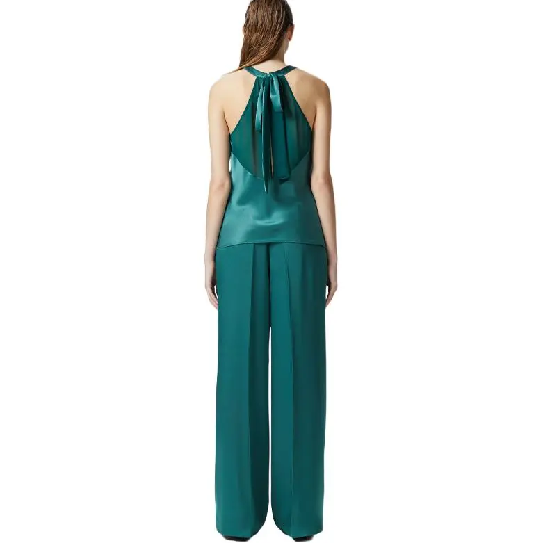 PINKO Bow Detailed Satin Georgette Top-3