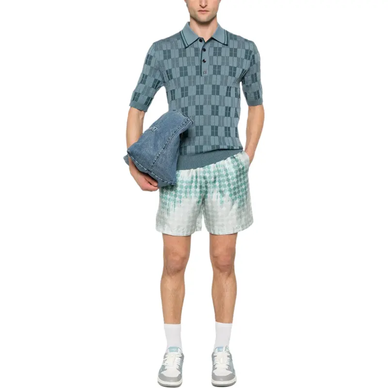 AMIRI Checked Polo Shirt-1