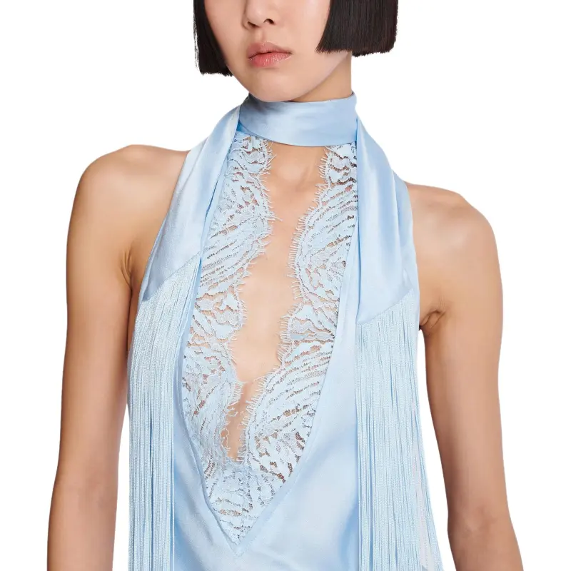 BALMAIN SS25 Camisole Women's Blue-6