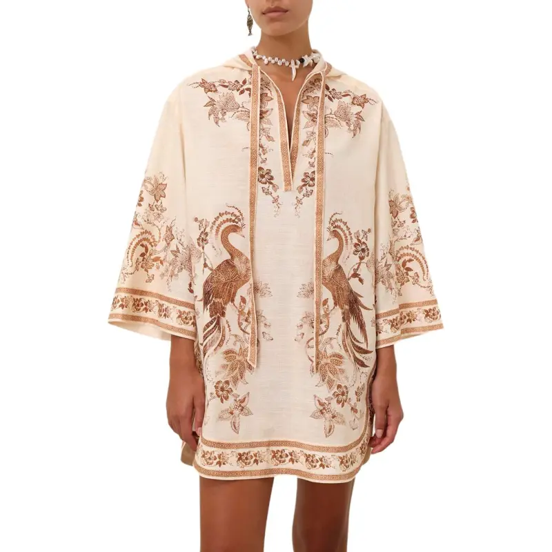 Zimmermann Embroidered Hooded Dress-2