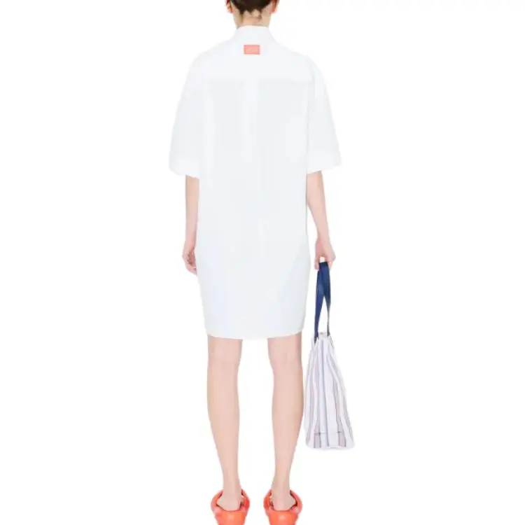 KENZO SS25 Short Sleeved Dress Women's White-3