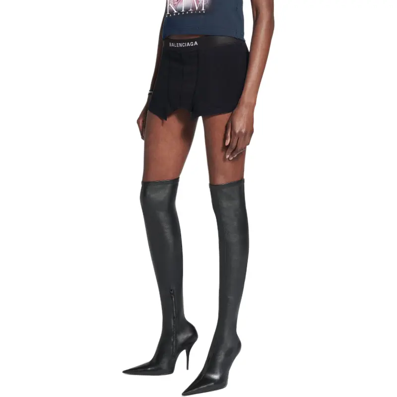 Balenciaga FW25 Casual Short Skirts Regular Fit Women's Black-5
