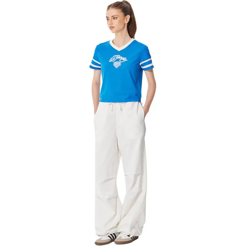 Ed Hardy SS25 Casual Pants Women's Ivory White-3