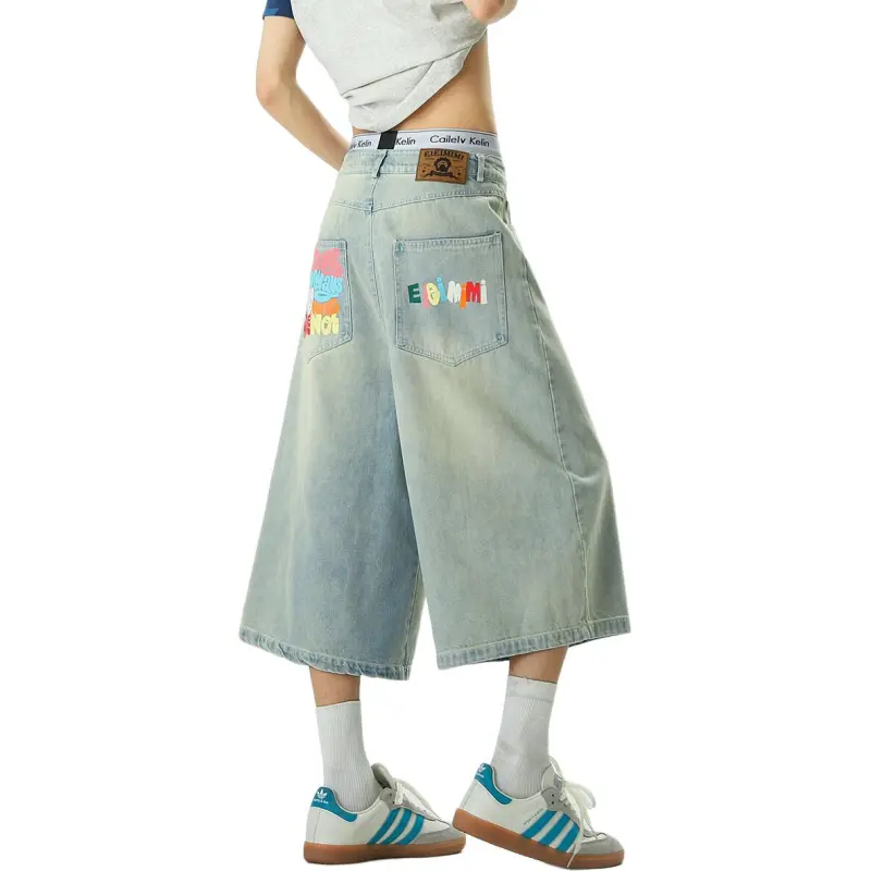 DEAR BETSY Denim Shorts Unisex Light Blue-2