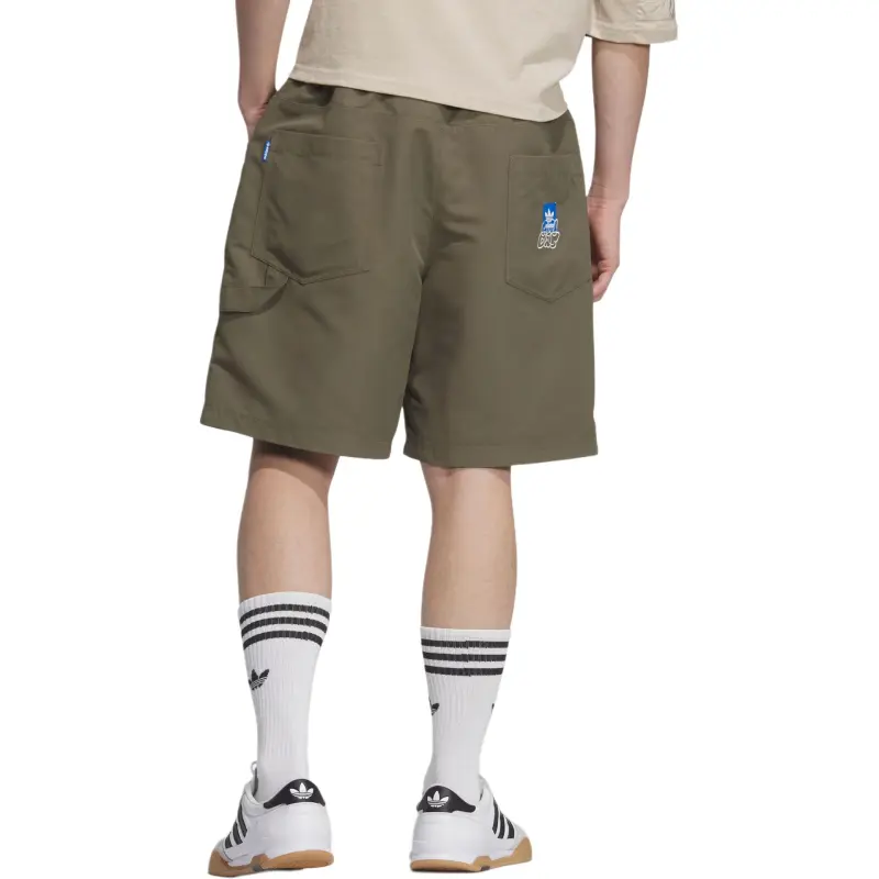 Adidas Originals CITY SKATE Sports Shorts Men's Strata Olive Green-3