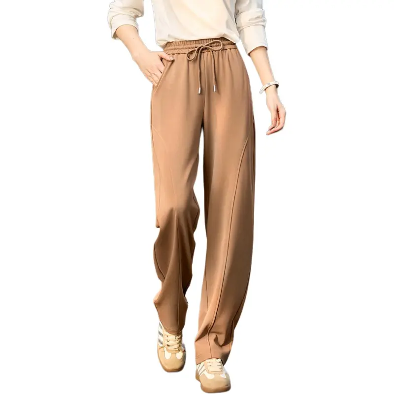 Mo Han Yi Mei Casual Pants Women's Coffee-2