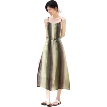 XWI Slip Dresses Women's Green Gradient