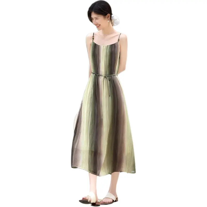 XWI Slip Dresses Women's Green Gradient-0