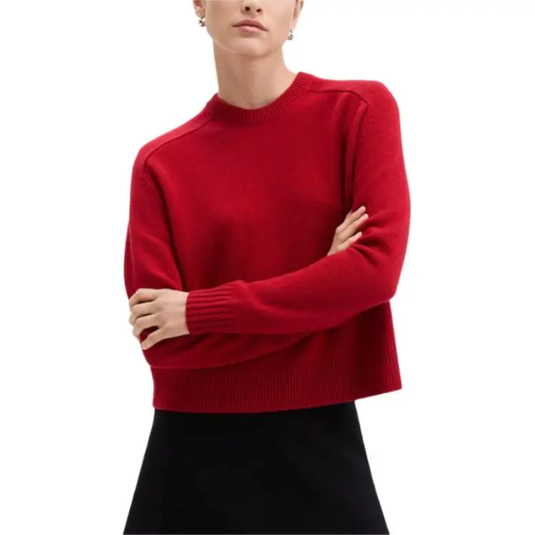 THEORY New Year Cashmere Sweater Women's Starburst Red-2