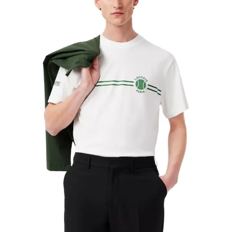 LACOSTE Printed Embroidered T shirt-2