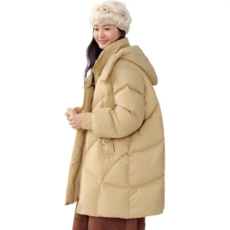 ZIHAN Down Jacket Women's Wheat Straw Color-2