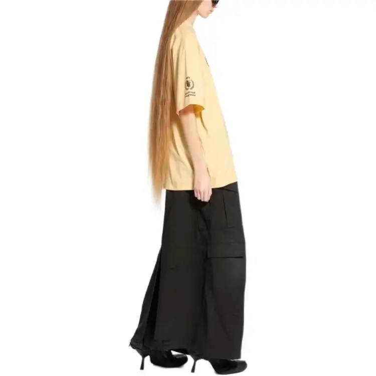 Balenciaga FW25 T Shirt Regular Fit Unisex Light Yellow-5