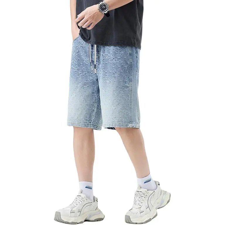 ROBINHOOD Denim Shorts Unisex Light Blue-2