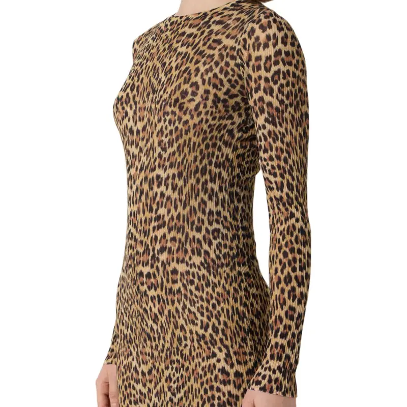Blumarine Leopard print Knit Midi Dress-4