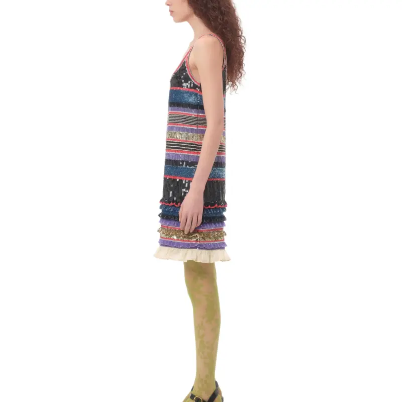 Valentino SS25 Slip Dress Women's Multicolor-3