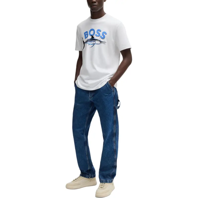 HUGO BOSS T Shirts Men White-3