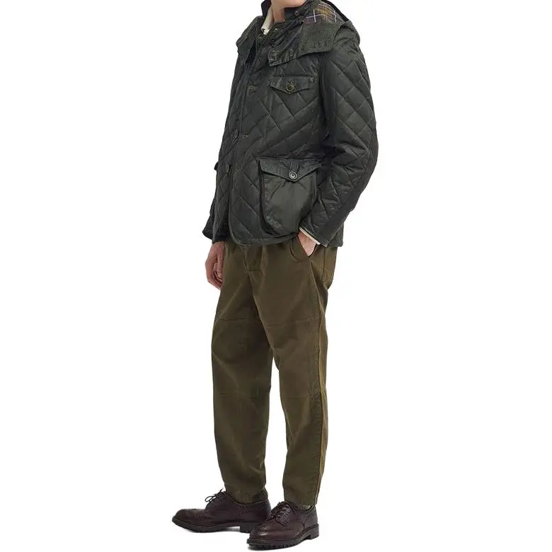BARBOUR Puffer Jacket Men's Army Green-3