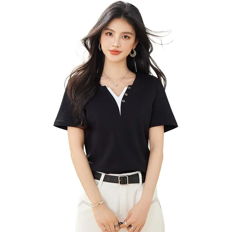 La Chapelle Regular T Shirt Women's Black-1