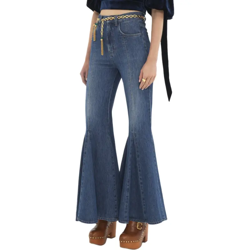 Chloé Logo Patch Flared Jeans-2