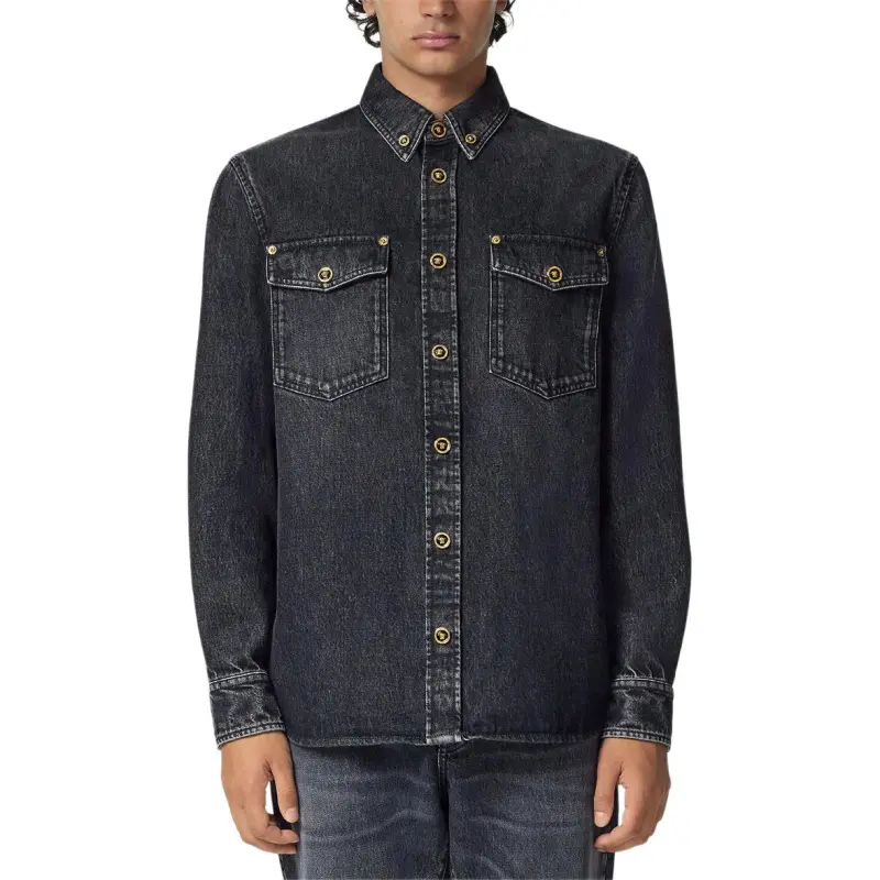 Versace Button Up Denim Shirt-2