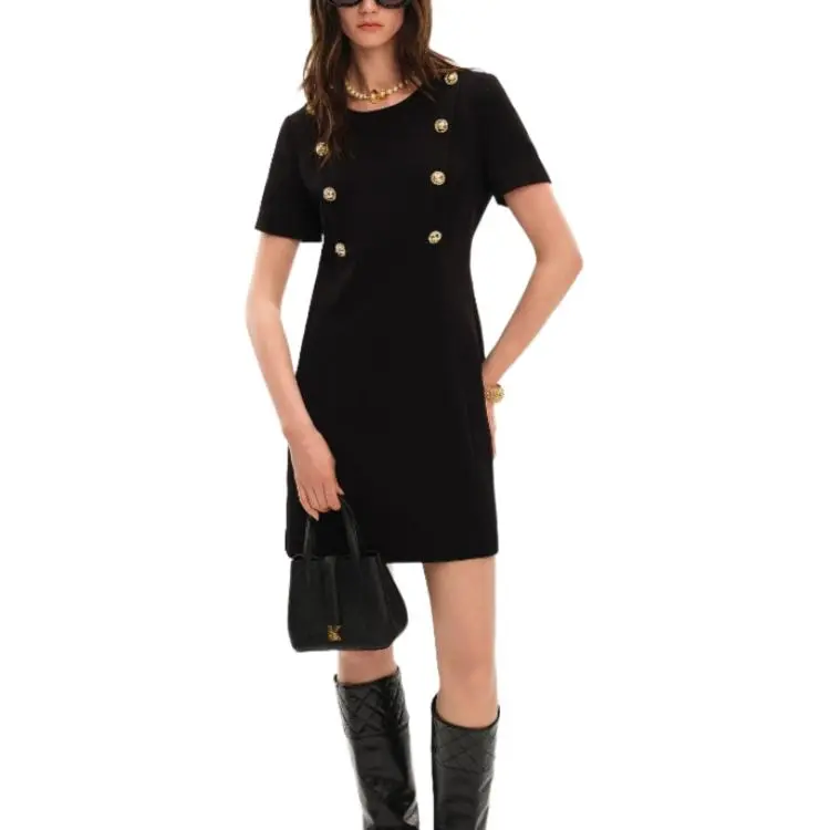 KARL LAGERFELD SS25 Short Sleeved Dresses Women's Black-1