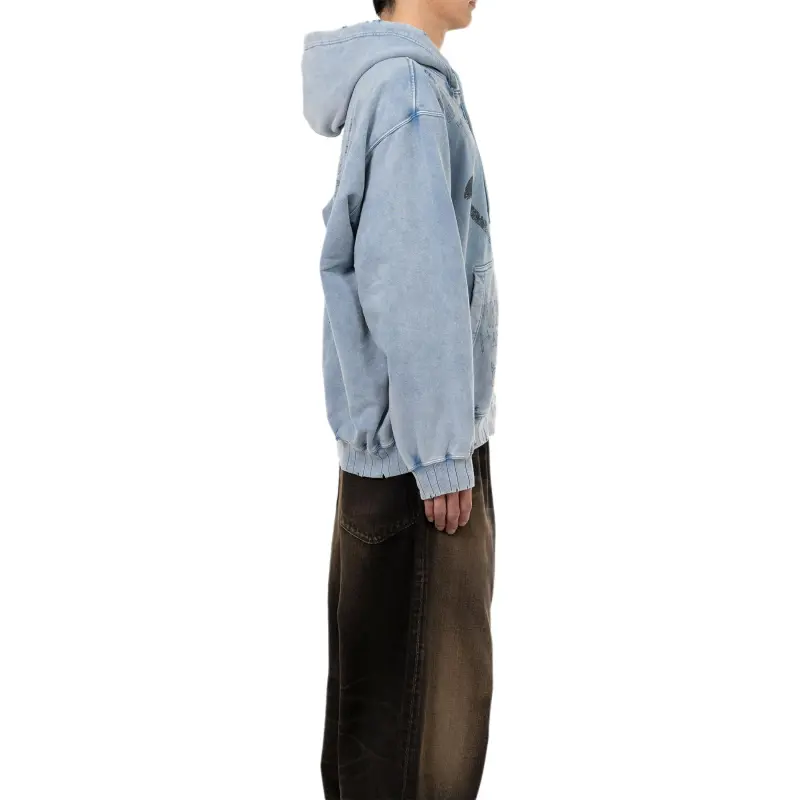 Maison Mihara Yasuhiro Bleached Smiley Face print Hoodie-4