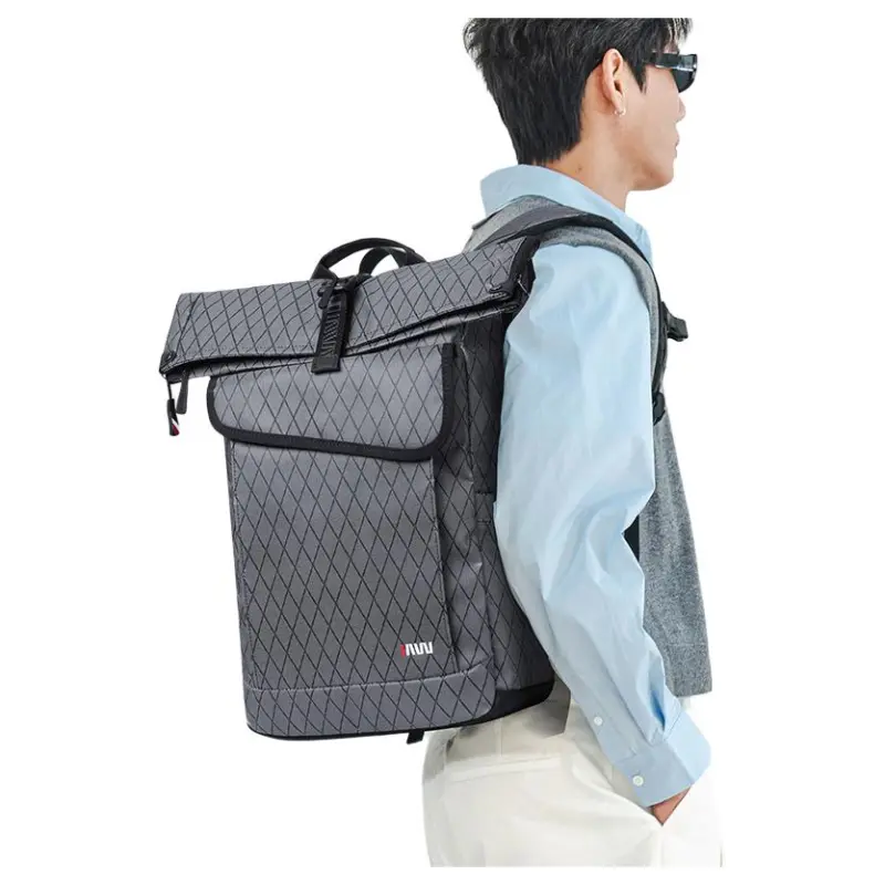 SEPTWOLVES Fabric Backpack Unisex Gray-1