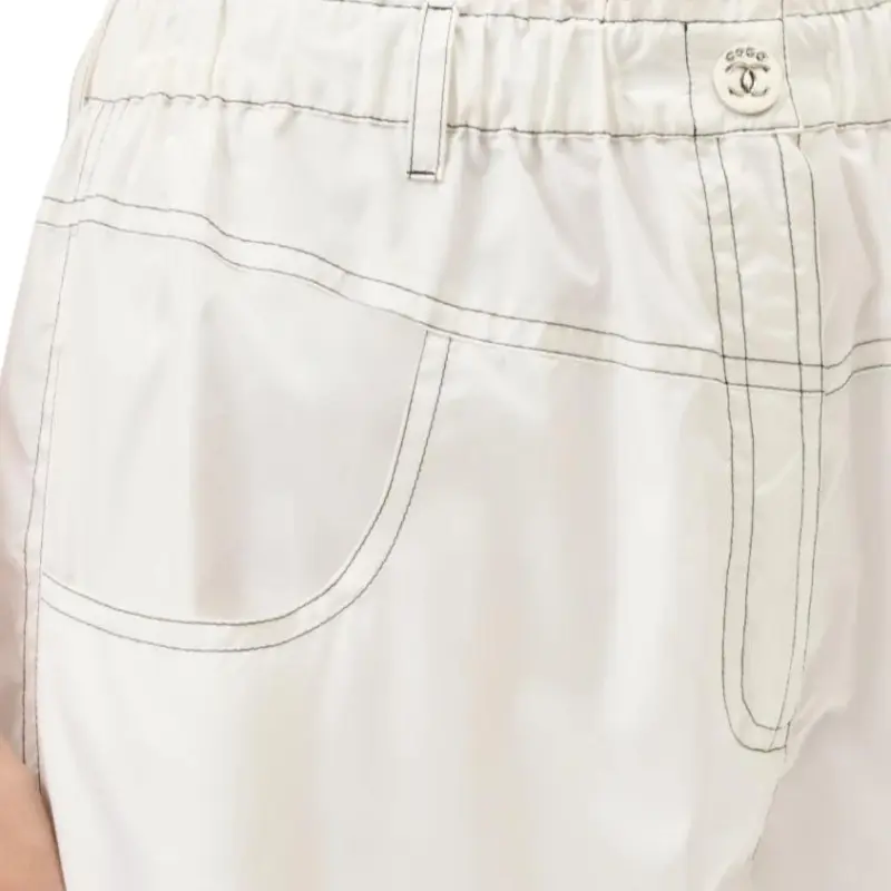 CHANEL Casual Pants Women's White-3