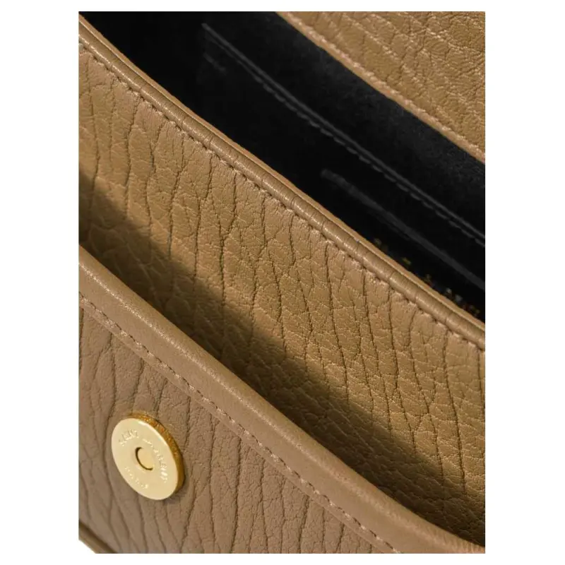 SAINT LAURENT Niki Sheepskin Crossbody Bag, Shoulder Bag Mini Women's Dark Cork-4