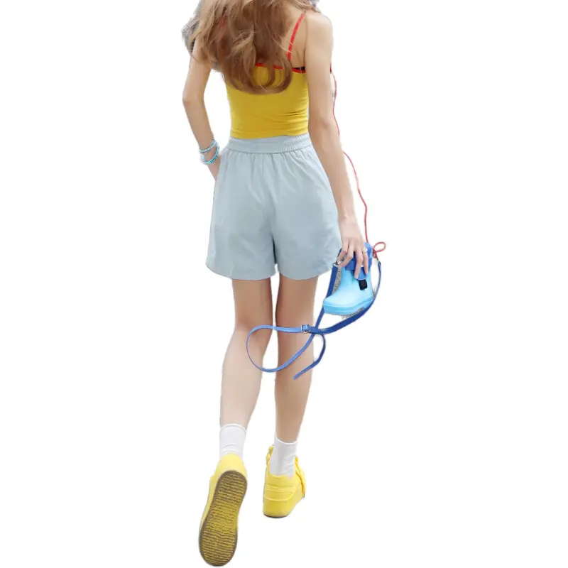 Wen Shan Casual Shorts Women's Blue-1