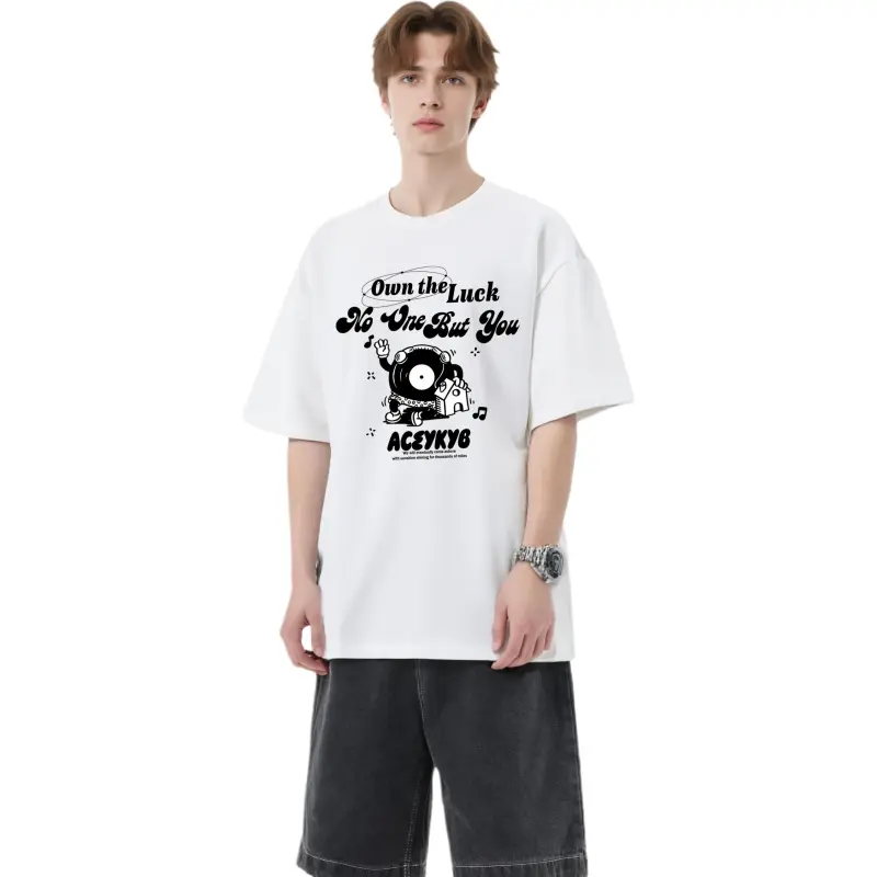 YK&YB T Shirts Unisex White-1