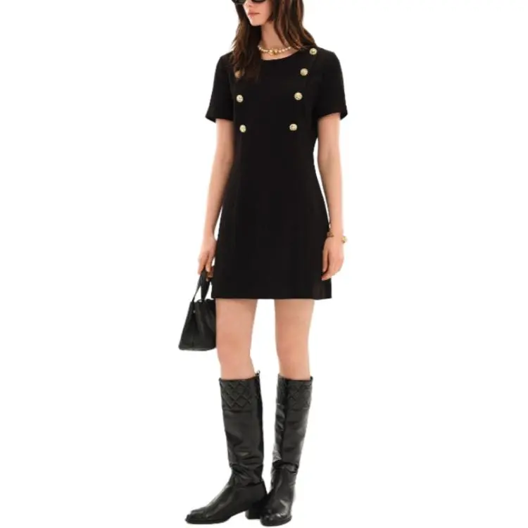 KARL LAGERFELD SS25 Short Sleeved Dresses Women's Black-5