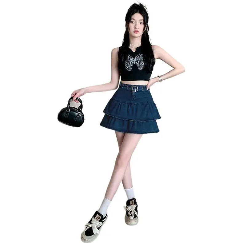 GOSO Denim Short Skirts Women's-1