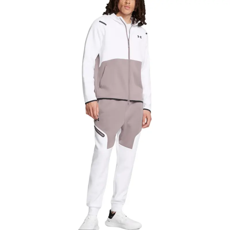 Under Armour Unstoppable FW24 Fleece Joggers Knitted Sweatpants Men's Gray/White-2