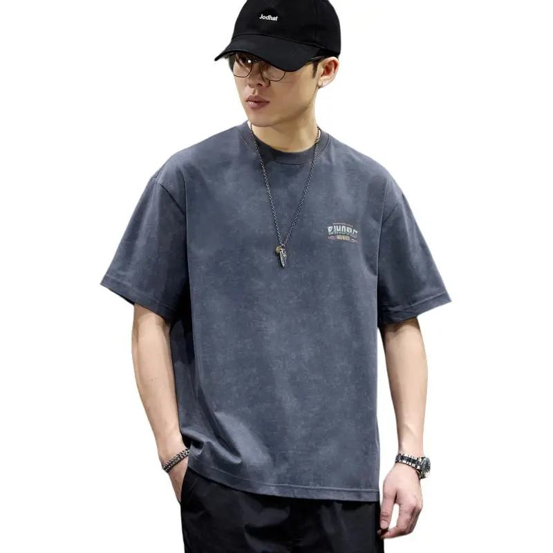 BUYDAUL T Shirts Men Dark Gray-1