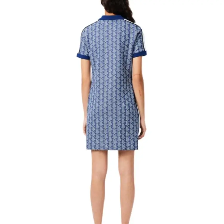 LACOSTE Monogram jacquard Polo Dress-2