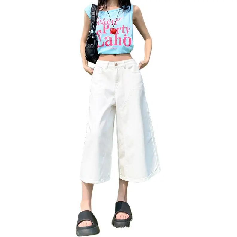Kazakhstan Denim Shorts Women's White-2