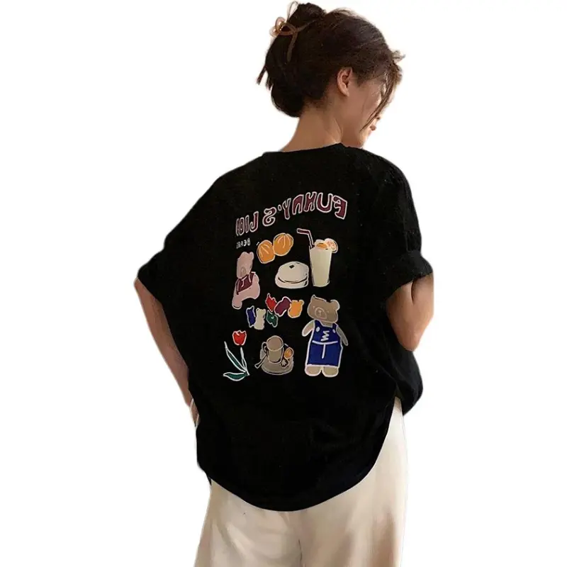 GOSO Drop Shoulder Sleeve T Shirt Women's-4
