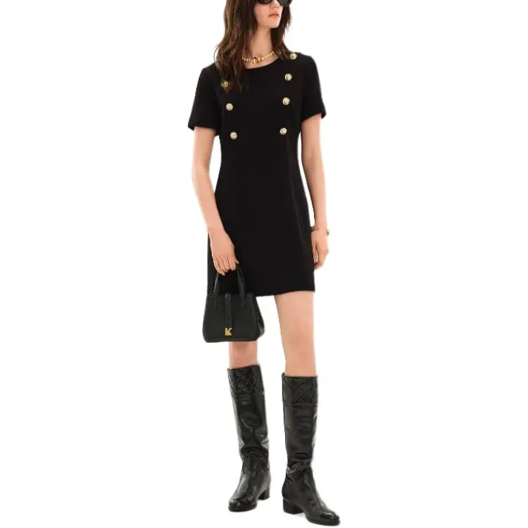 KARL LAGERFELD SS25 Short Sleeved Dresses Women's Black-4