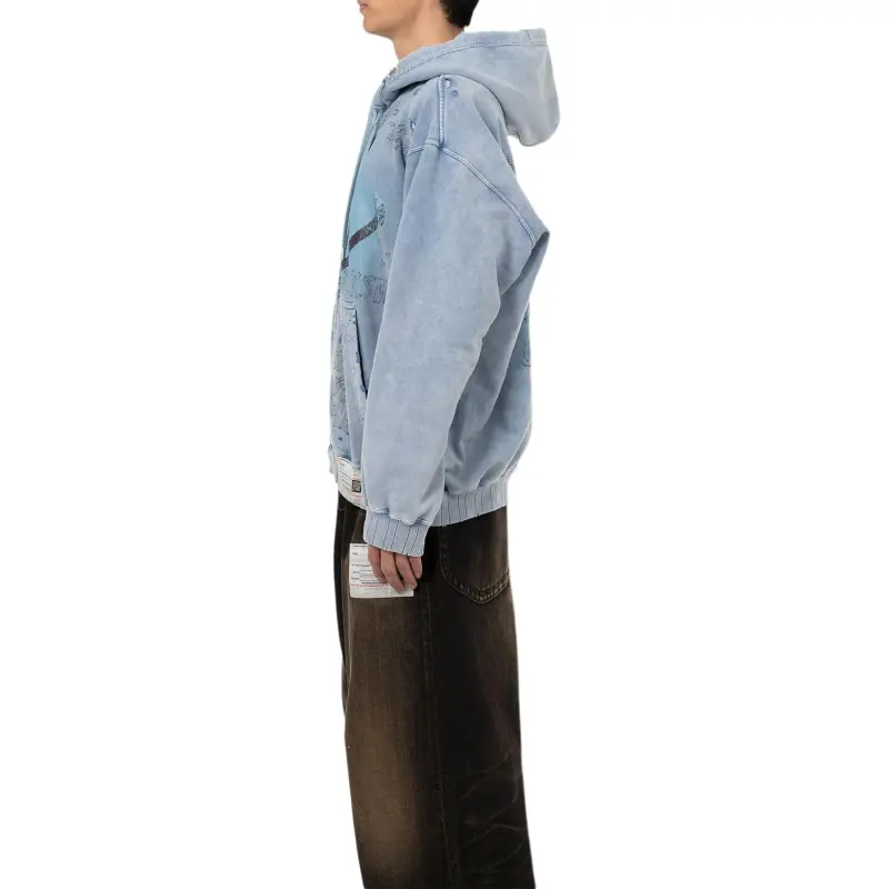 Maison Mihara Yasuhiro Bleached Smiley Face print Hoodie-5