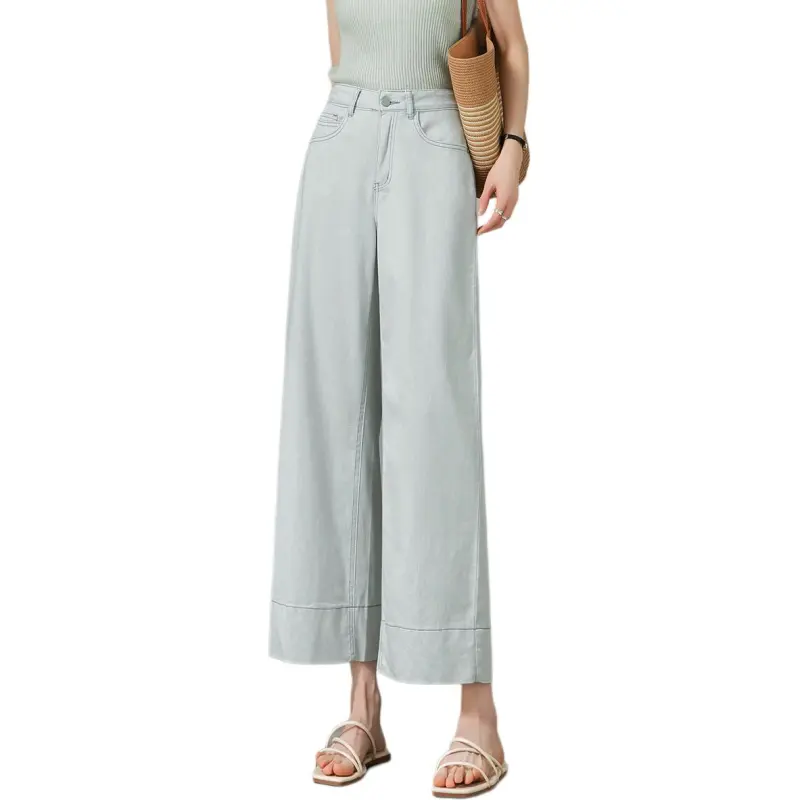 Weixi Jeans Women's Duck Cyan White-2
