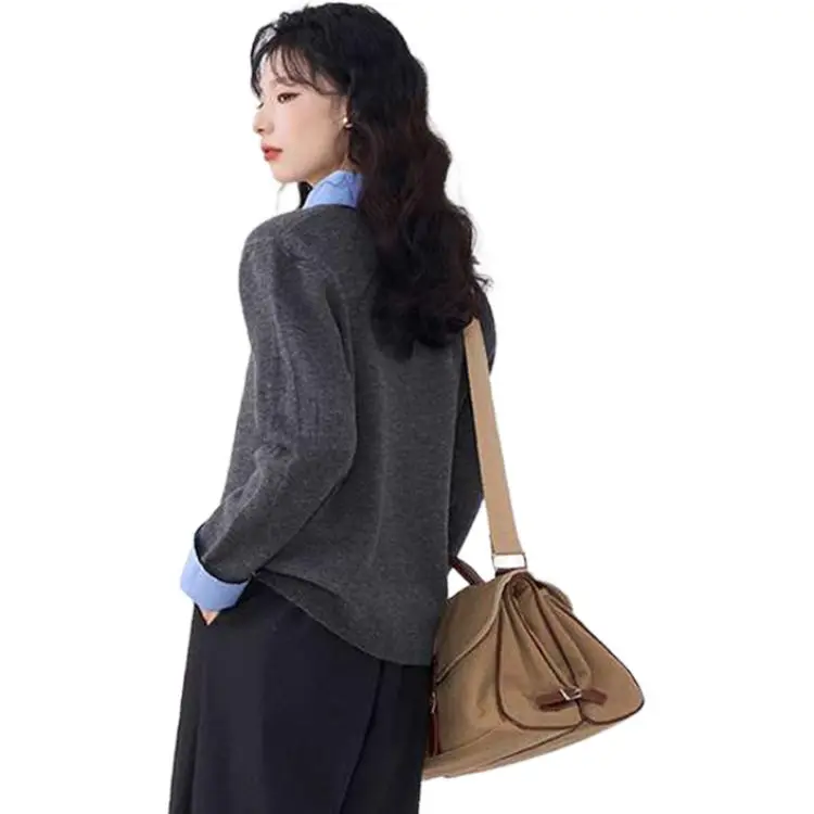 Flowers In Water Knitwear Women's Gray-1