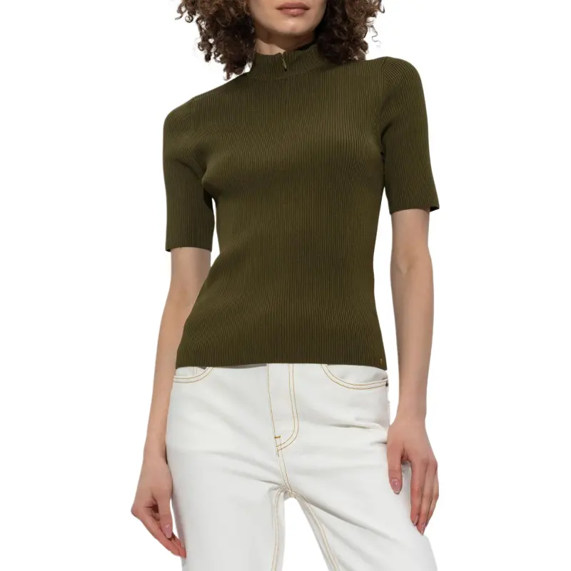 TORY BURCH Half Zip Crewneck Sweater-1