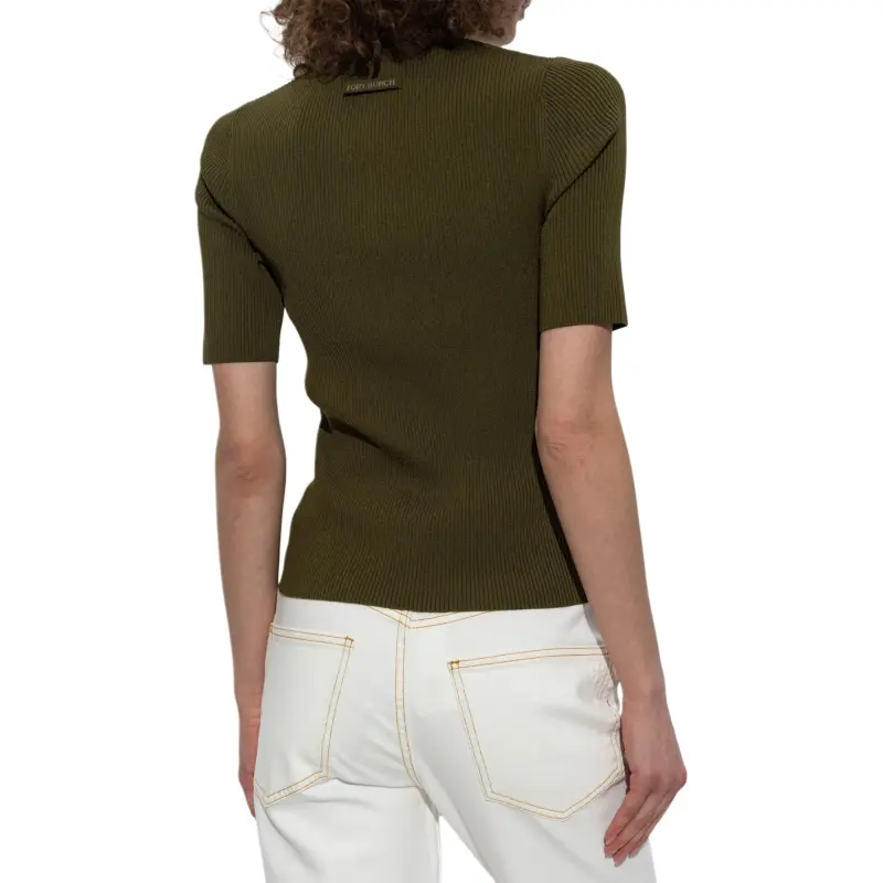 TORY BURCH Half Zip Crewneck Sweater-2