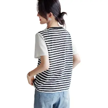 Mu Xiao Xin T Shirt Women's Black White