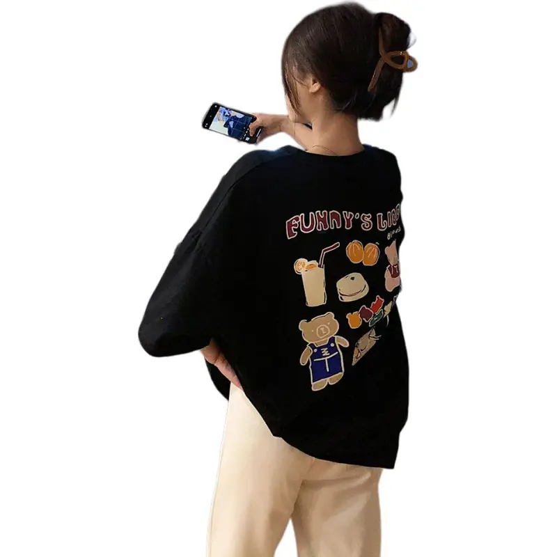 GOSO Drop Shoulder Sleeve T Shirt Women's-5
