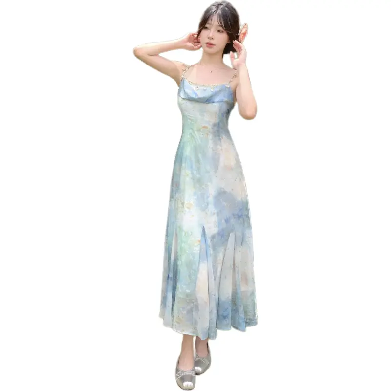 Mu Xiao Xin Slip Dresses Women's Image Color-2