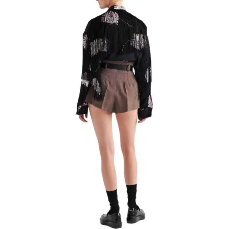 PRADA Floral print Fringed Shirt-2