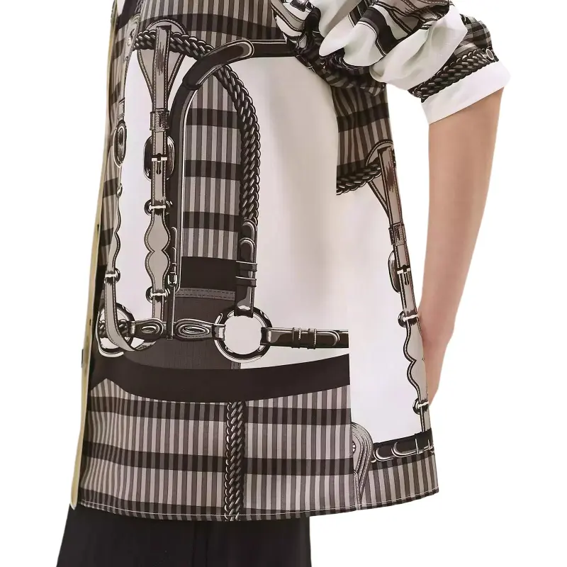 HERMES FW24 Shirt Women's White Crayon Color-3