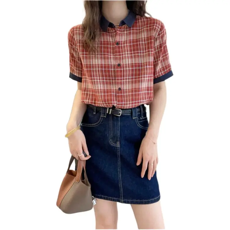 Mu Xiao Xin Shirts Women's Red-2